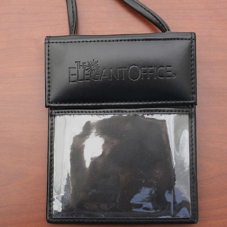 Dacasso Dark Brown Bonded Leather Badge Holder AG-3634